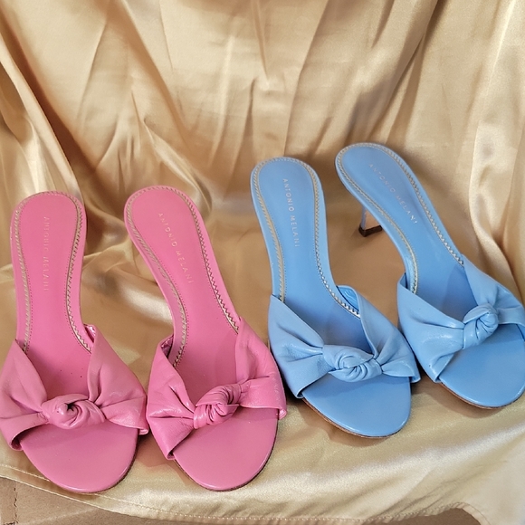 ANTONIO MELANI Shoes - ANTONIO MELANI Pink and Blue Knot Heels
